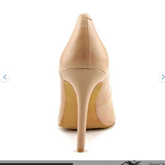VINCE CAMUTO Leather Nude Pointy Heels - Picture 3 of 8